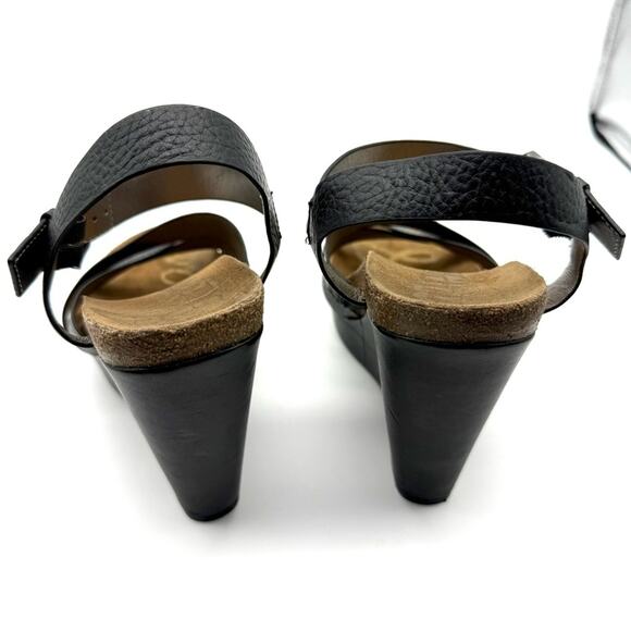 Sam Edelman Black Leather Nelson Wedge 8.5 - Picture 14 of 16